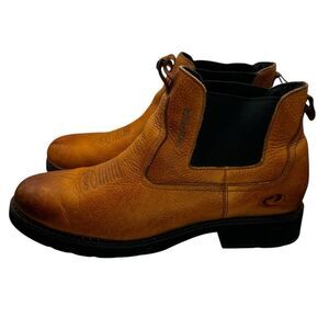 Roper Lucas Brown Leather Men’s Chukka Ankle Boots Size 14 Pull On Western
